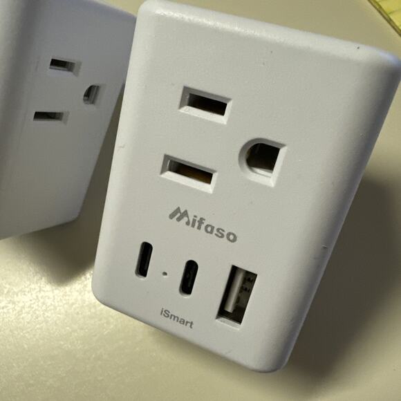 2 - Mifaso iSmart Euro Intl Travel Adapter 6-IN-1 Outlet Extender USB NEW - Picture 2 of 5